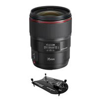 

Canon EF 35mm f/1.4L II USM AutoFocus Wide Angle Lens - U.S.A. Warranty - Bundle With Platypod Pro Max Plate Mini Tripod