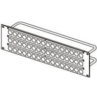 

Canare Custom A/V Connector Flat Panel with Cable Tie Bar, 3RU, Neutrik D Type, 48 Holes