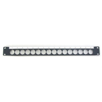 

Canare Custom A/V Connector Variable Panel with Cable Tie Bar - Short Depth, 3RU, F77 Type, 48 Holes