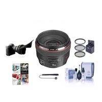 

Canon EF 50mm f/1.2L USM Ultra-Fast Standard AutoFocus Lens Kit, USA with 72mm Filter Kit, Lens Cap Leash, Lens Cleaning Kit, Adjustable Flexible Lens Shade, with Special Professional Software Package