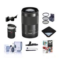 

Canon EF-M 55-200mm f/4.5-6.3 IS STM Lens, Black - Bundle with 52mm Filter Kit, Flex Lens Shade, Soft Lens Case, Cleaning Kit, Lens Wrap (19x19), Lenscap Leash, Lens Cleaner, Software Package
