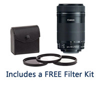 

Canon EF-S 55-250mm f/4-5.6 IS STM Lens - Bundle with 58mm Filter Kit (UV/CPL/ND2)