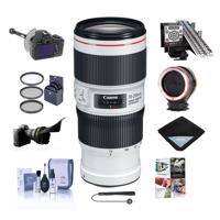 

Canon EF 70-200mm f/4L IS II USM AF Telephoto Zoom Lens, USA - Bundle With LensAlign MkII Focus Calibration System Lens Wrap, FocusShifter DSLR Follow Focus, Peak Lens Changing Kit Adapter And More