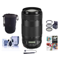 

Canon EF 70-300mm f/4-5.6 IS II USM Autofocus Telephoto Zoom Lens - USA - Bundle with 67mm Filter Kit, Lens Case, Cleaning Kit, Capleash II, Software Package