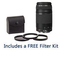 

Canon EF 75-300mm F/4-5.6 III Autofocus Telephoto Zoom Lens - USA - Bundle with 58mm Filter Kit (UV/CPL/ND2)