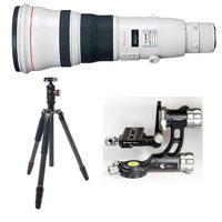 

Canon EF 800mm f/5.6L IS USM Image Stabilizer Telephoto Lens USA Warranty- Bundle With FotoPro X-Go Max Carbon Fiber Tripod with Built-In Monopod FPH-62Q Ball Head, Fotopro E-6H Gimbal Head Black