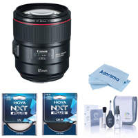 

Canon EF 85mm f/1.4L IS USM Lens - Bundle With Hoya 77mm 10-Layer HMC UV Filter, Hoya 77mm HMC Circular Polarizer Filter, Cleaning Kit, Microfiber Cloth