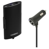 

Car and Driver 4-Port USB Car Charger, Black