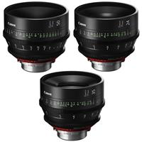 Canon 3 Pack SUMIRE PRIME Lenses With CN-E24mm T1.5 FP X (PL Mount) Lens - CN-E35mm T1 5 FP X (PL Mount) Lens - CN-E50mm T1.3 FP