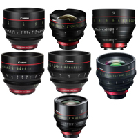 

Canon Cinema Prime EF CN-E Lens Bundle Includes - 14mm T3.1 / 20mm T1.5 / 24mm T1.5 / 35mm T1.5 / 50mm T1.3 / 85mm T1.3 / 135mm T2.2