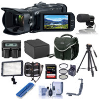 

Canon VIXIA HF G50 4K UHD Camcorder, 20x Optical Zoom - Bundle With Video Bag, 64GB SDXC U3 Card, Spare Battery, Video Mic, LED Light, 58mm Filter Kit, Tripod, Dual Charger, Cleaning Kit, And More