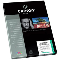 

Canson Infinity Aquarelle Rag, Textured Pure White, Watercolor Matte Inkjet Paper, 240gsm, 11x17", 25 Sheets