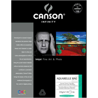 

Canson Infinity Aquarelle Rag Textured Matte Paper, 310gsm, 23.6mil, 13x19", 25 Sheets