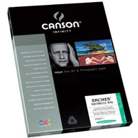 

Canson Infinity Aquarelle Rag, Textured Pure White, Watercolor Matte Inkjet Paper, 310gsm, 8.5x11", 25 Sheets