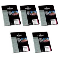 

Canson Infinity 5 PACK PhotoSatin Premium RC, Satin Surface, Ultra White, Photo Inkjet Paper, 270gsm, 8.5x11", 25 Sheets