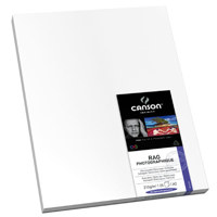 

Canson Infinity Rag Photographique 100% Cotton Rag, Ultra Smooth White Matte Inkjet Paper, 210gsm, 17x22", 25 Sheets