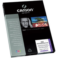 

Canson Infinity Rag Photographique Duo 100% Cotton Rag, Double Sided, Ultra Smooth White Matte Inkjet Paper, 220gsm, 8.5x11", 25 Sheets