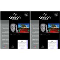 

Canson Infinity 2 Pack Rag Photographique Duo 100% Cotton Rag, Double Sided, Ultra Smooth White Matte Inkjet Paper, 220gsm, 13x19", 25 Sheets