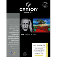 

Canson Infinity Velin Museum Rag Soft Textured Matte Paper, 250gsm, 16.3mil, 13x19", 25 Sheets