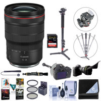 

Canon RF 15-35mm f/2.8 L IS USM Zoom Lens - Bundle With 82mm Filter Kit, Flex Lens Shade, FocusShifter DSLR Follow Focus, 64GB SDXC U3 Card, Lens Wrap, Cleaning Kit, Software Package, And More