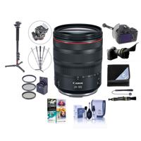 

Canon RF 24-105mm f/4 L IS USM Zoom Lens - U.S.A. Warranty - Bundle With 77mm Filter Kit, Flex Lens Shade, FocusShifter DSLR Follow Focus & Rack Focus, Photo / Video Monopod, Software Package And More