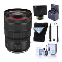 

Canon RF 24-70mm f/2.8 L IS USM Zoom Lens - Bundle With Flex Lens Shade, 82mm FIlter Kit, Lens Wrap, Cleaning Kit, Cpaleash II, Lens Cleaner, Mac Software Package