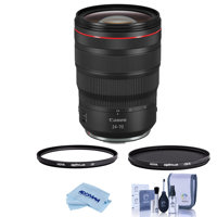 

Canon RF 24-70mm f/2.8 L IS USM Zoom Lens - Bundle With Hoya NXT Plus 82mm 10-Layer HMC UV Filter, HOYA 82mm NXT Circular Polarizer Filter, Cleaning Kit, Microfiber Cloth