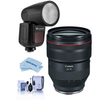 

Canon RF 28-70mm f/2 L USM Lens - With Flashpoint Zoom Li-on X R2 TTL On-Camera Round Flash Speedlight For Canon, Cleaning Kit, Microfiber Cloth