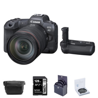 

Canon Canon EOS R5 Mirrorless Digital Camera with RF 24-105mm f/4 L IS USM Lens Bundle with Canon BG-R10 Battery Grip, Peak Design 6L Everyday Sling, 128GB SD Card, Filter Kit