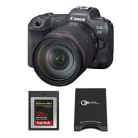

Canon Canon EOS R5 Mirrorless Digital Camera with RF 24-105mm f/4L IS USM Lens with Lexar 128GB Professional CFexpress Type-B Memory Card, CFexpress Type-B USB 3.1 Reader