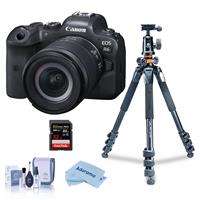 Canon EOS R6 Mirrorless Camera with RF 24-105mm f/4-7.1 IS STM Lens - Bundle With Vang uard Alta Pro 264AT Tripod and TBH-100 He