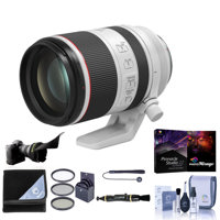

Canon RF 70-200mm f/2.8L IS USM Zoom Lens - U.S.A. Warranty - Bundle With Flex Lens Shade, 77mm FIlter Kit, Lens Wrap, Cleaning Kit, Cpaleash II, Lens Cleaner, PC Software Package