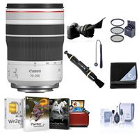 Canon RF 70-200mm f/4L IS USM Lens - Bundle With 77mm Filter Kit, Flex Lens Shade, Lens Wrap (19x19), Cleaning Kit,  Lens Cleane