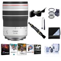 Canon RF 70-200mm f/4L IS USM Lens - Bundle With 77mm Filter Kit, Flex Lens Shade, Lens Wrap (19x19), Cleaning Kit,  Lens Cleane