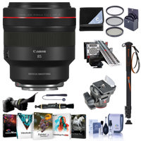 

Canon RF 85mm f/1.2 L USM DS Lens - Bundle With 82mm Filter Kit, Flex Lens Shade, LENSALIGN MkII Focus Calibration System, Vanguard VEO AM-324 Monopod, Lens Wrap, Cleaning Kit, Software Package, More