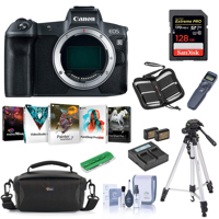 

Canon EOS R Mirrorless Full Frame Digital Camera Body - Black - Bundle With Camera Case, 128GB SDXC U3 Card, 2x Spare Battery, Remote Shutter Realease, Tripod, Dual Charger, PC Software Package, And More