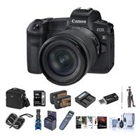 Canon EOS R Mirrorless Camera with RF 24-105mm f/4-7.1 IS STM Lens - Bundle With Camera Case, 128GB SDXC U3 Card, 2x Spare Batte