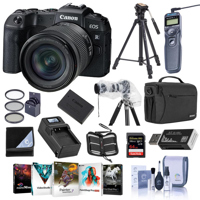 

Canon EOS RP 26.2MP Full-Frame Mirrorless Digital Camera with RF 24-105mm F4-7.1 IS STMLens - Bundle With 64GB SDXC Card, Camera Case, Spare Battery, 72mm Filter Kit, Software Pack, Tripod And More