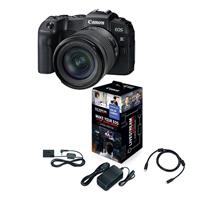 Canon EOS RP 26.2MP Full-Frame Mirrorless Digital Camera with RF 24-105mm F4-7.1 IS STM Lens with Canon Webcam Accessories Starter Kit