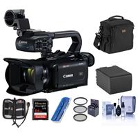 Canon XA40 4K UHD Pro Camcorder with 20x Optical Zoom Lens - Bundle With Video Bag, 64GB SDHC U3 Card, Spare Battery, 58mm Filte