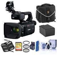 Canon XA50 1" CMOS 4K UHD Pro Camcorder with 15x Optical Zoom Lens - Bundle Video Bag, 64GB SDXC U3 Card, Spare Battery, 58