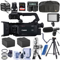 

Canon XA55 1" CMOS 4K UHD Pro Camcorder with 15x Optical Zoom Lens, 3G-SDI Output - Bundle Bigbag Video Handbag, 128GB SDXC U3 Card, 2x Spare Battery, LED Light, Video Tripod, Shotgun Mic, And More