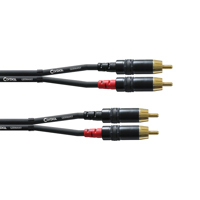 

Cordial Cables Cordial Cables Unbalanced Dual-Mono Cable; 3ft. (2x) RCA Male to (2x) RCA Male; 3ft