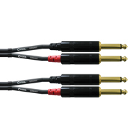 

Cordial Cables Cordial Cables Unbalanced Dual-Mono Cable; 3ft. (2x) 1/4" TS Male to (2x) 1/4" TS Male; 3ft.