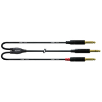 

Cordial Cables Cordial Cables Unbalanced Y-Adapter; Long Split, 5ft. 1/4" TRS Male to (2x) TS Male; Long Split, 5ft.