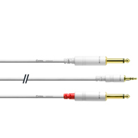 

Cordial Cables Cordial Cables Unbalanced Y-Adapter; 5ft. 1/8" TRS Male to (2x) TS Male, White, 5ft.