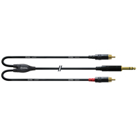 

Cordial Cables Cordial Cables Unbalanced Y-Adapter; 10ft. 1/4" TRS Male to (2x) RCA Male; 10ft.