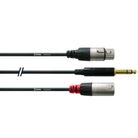 

Cordial Cables Cordial Cables Balanced Y-Adapter; 10ft. 1/4" TRS Male to (1x) XLR Male / (1x) XLR Female; 6ft.