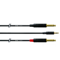 

Cordial Cables Cordial Cables Unbalanced Y-Adapter; Long Split, 10ft. 1/8" TRS Male to (2x) TS Male; Long Split, 10ft.