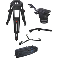 

Cartoni Focus 18 Fluid Head System, Includes H604 Carbon Fiber 2-Stage Heavy Duty EFP Tripod (100mm Bowl), P733 On-Ground Metal Tripod Spreader and 2x Pan Bars